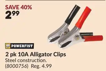 Princess Auto 2 pk 10A Alligator Clips offer