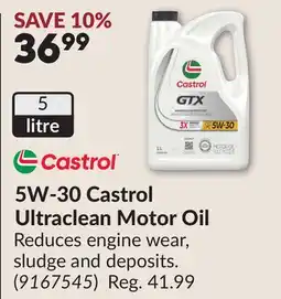 Princess Auto 5W-30 Castrol Ultraclean Motor Oil offer