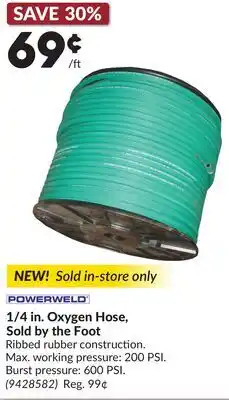 Princess Auto 1/4 in. Oxygen Hose, Sold by the Foot offer