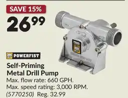 Princess Auto Self-Priming Metal Drill Pump offer
