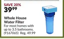 Princess Auto Whole House Water Filter offer