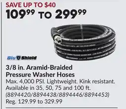 Princess Auto 3/8 in. Aramid-Braided Pressure Washer Hoses offer