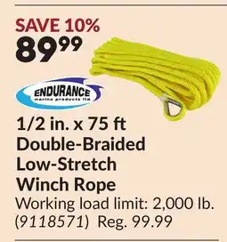 Princess Auto Double-Braided Low-Stretch Winch Rope offer