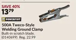 Princess Auto 500A Tweco-Style Welding Ground Clamp offer