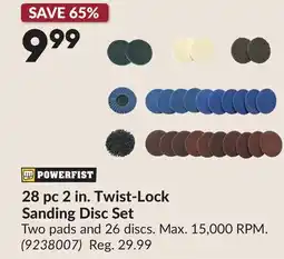 Princess Auto 28 pc 2 in. Twist-Lock Sanding Disc Set offer
