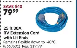 Princess Auto 25 ft30A RV Extension Cord with Lit Ends offer