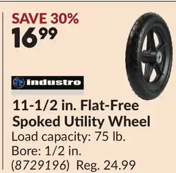 Princess Auto 11-1/2 in. Flat-Free Spoked Utility Wheel offer