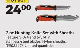 Princess Auto 2 pc Hunting Knife Set with Sheaths offer