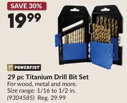 Princess Auto POWERFIST 29 pc Titanium Drill Bit Set offer