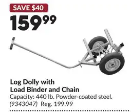 Princess Auto Log Dolly with Load Binder and Chain offer