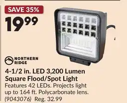 Princess Auto 4-1/2 in. LED 3,200 Lumen Square Flood/Spot Light offer