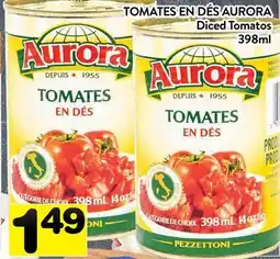 Supermarché PA TOMATES EN DÉS AURORA | Diced Tomatos offer