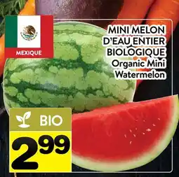 Supermarché PA MINI MELON D'EAU ENTIER BIOLOGIQUE | Organic Mini Watermelon offer
