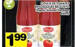 Supermarché PA COULIS DE TOMATES BIOLOGIQUES BELGUSTO | Organic Strained Tomatoes offer