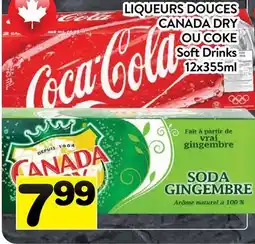 Supermarché PA LIQUEURS DOUCES CANADA DRY OU COKE | Soft Drinks offer
