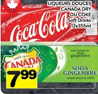 Supermarché PA LIQUEURS DOUCES CANADA DRY OU COKE | Soft Drinks offer