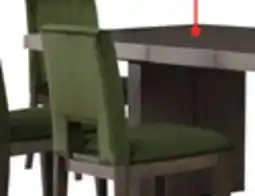 The Brick Zelda 7pc Dining Set with Table & 6 Chairs, 78-96W - White & Espresso Brown offer