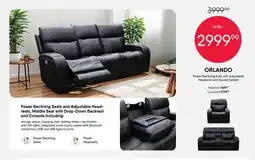 Meubles RD Orlando - Power Reclining Sofa with Adjustable Headrests and Audio System offer