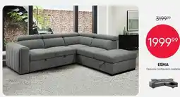 Meubles RD Esma - Convertible Sectional with Right-Side Chaise, Adjustable Headrests, and Storage offer