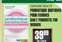 Marches Tau PROBIOTIQUE QUOTIDIEN POUR FEMMES GENUINE HEALTH offer
