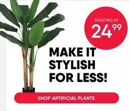 Meubles RD ARTIFICIAL PLANTS offer