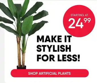 Meubles RD ARTIFICIAL PLANTS offer