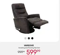 Meubles RD Varsovie - Fabric Swivel Recliner offer