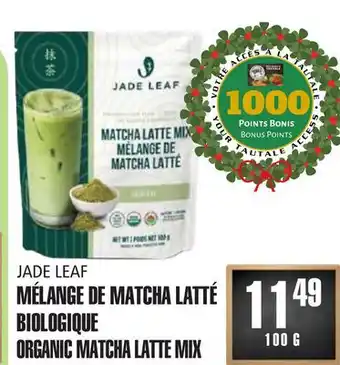 Marches Tau MÉLANGE DE MATCHA LATTÉ BIOLOGIQUE JADE LEAF offer