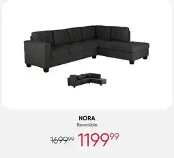 Meubles RD Nora - Reversible Sectional with a Drop-Down Backrest and Cup Holders offer