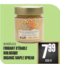 Marches Tau BIODÉLICE FONDANT D'ÉRABLE BIOLOGIQUE offer