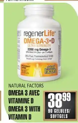 Marches Tau NATURAL FACTORS OMEGA 3 AVEC VITAMINE D offer