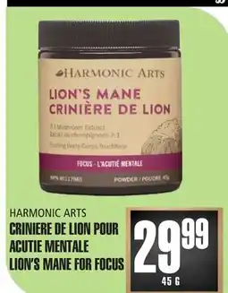 Marches Tau CRINIERE DE LION POUR ACUTIE MENTALE HARMONIC ARTS offer
