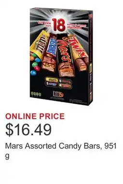 Costco Mars Assorted Candy Bars, 951 g offer