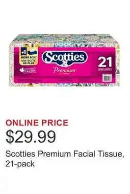 Costco Scotties Premium Facial Tissue, 21-pack offer