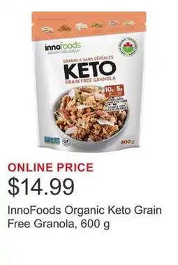 Costco InnoFoods Organic Keto Grain Free Granola, 600 g offer