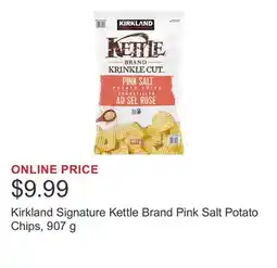 Costco Kirkland Signature Kettle Brand Pink Salt Potato Chips, 907 g offer