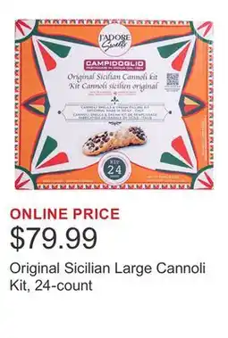 Costco Original Sicilian Large Cannoli Kit, 24-count offer