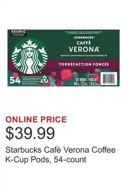 Costco Starbucks Cafè Verona Coffee K-Cup Pods, 54-count offer