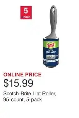 Costco Scotch-Brite Lint Roller, 95-count, 5-pack offer
