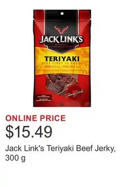 Costco Jack Link's Teriyaki Beef Jerky, 300 g offer