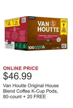 Costco Van Houtte Original House Blend Coffee K-Cup Pods, 80-count + 20 FREE offer