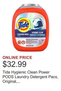 Costco Tide Hygienic Clean Power PODS Laundry Detergent Pacs, Original, 79-count offer