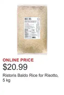 Costco Ristoris Baldo Rice for Risotto, 5 kg offer