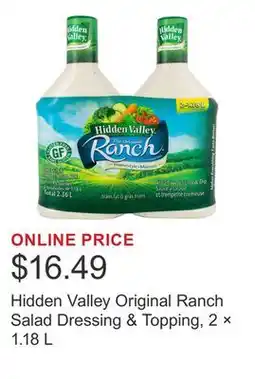 Costco Hidden Valley Original Ranch Salad Dressing & Topping, 2 × 1.18 L offer