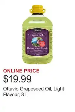 Costco Ottavio Grapeseed Oil, Light Flavour, 3 L offer