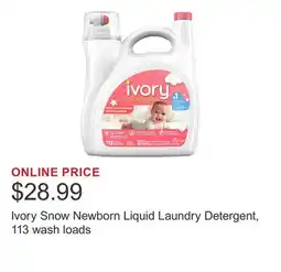 Costco Ivory Snow Newborn Liquid Laundry Detergent, 113 wash loads offer