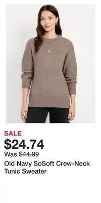 Old Navy Old Navy SoSoft Crew-Neck Tunic Sweater offer