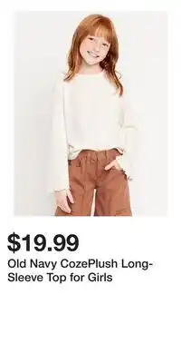 Old Navy Old Navy CozePlush Long-Sleeve Top for Girls offer