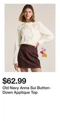 Old Navy Old Navy Anna Sui Button-Down Applique Top offer