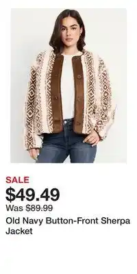 Old Navy Old Navy Button-Front Sherpa Jacket offer